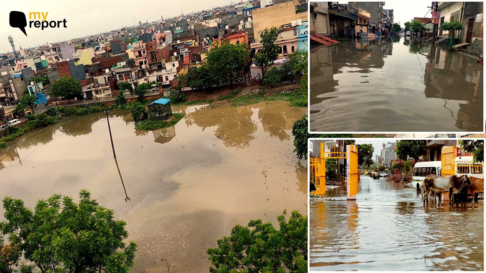 <div class="paragraphs"><p>Visuals of waterlogged Indrapuri in Uttar Pradesh’s Ghaziabad.&nbsp;</p></div>