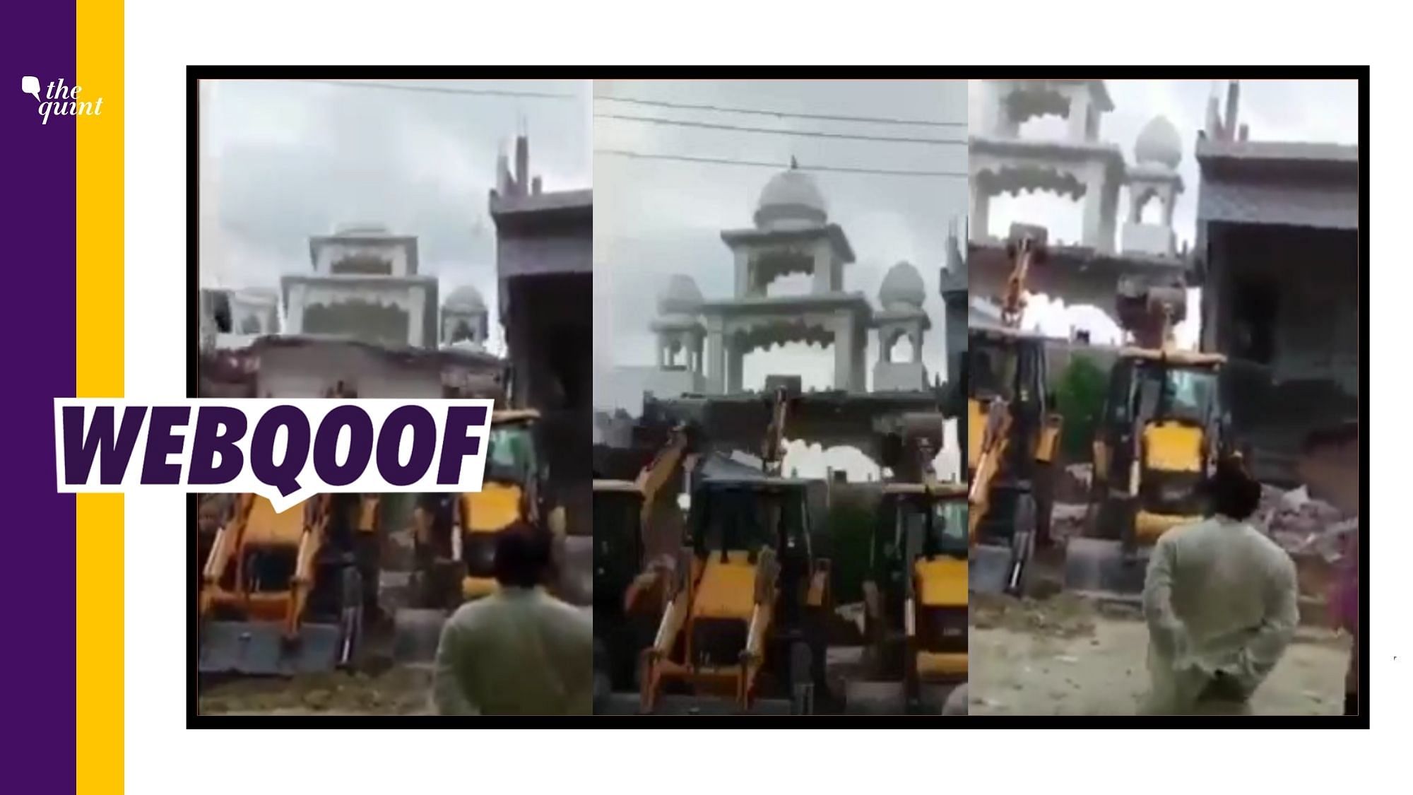 <div class="paragraphs"><p>Social media users falsely claimed that the video showed a mosque being demolished in Unnao, Uttar Pradesh.</p></div>