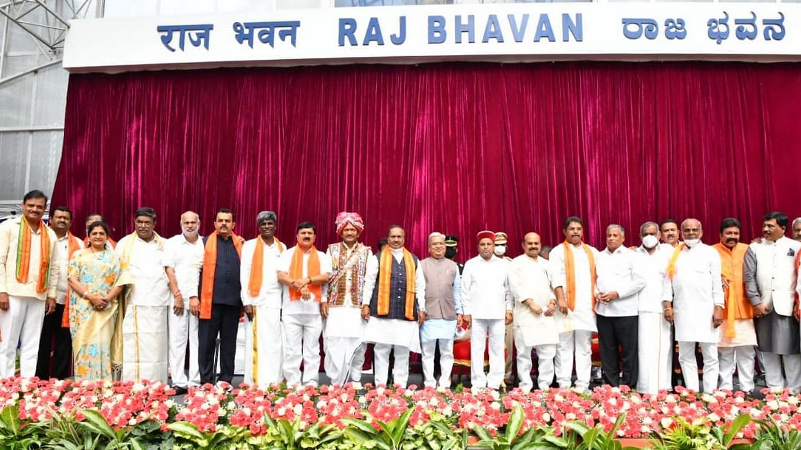 <div class="paragraphs"><p>As many as 29 ministers were sworn in on 4 August to Karnataka Chief Minister Basavaraj Bommai's cabinet.</p></div>