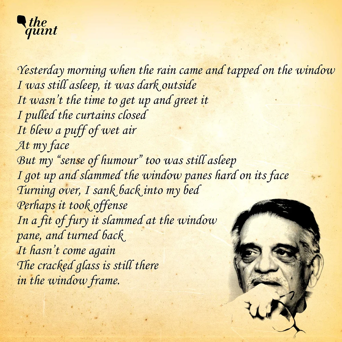 <div class="paragraphs"><p>Gulzar's poem on rains and his personal relationship with them. </p></div>