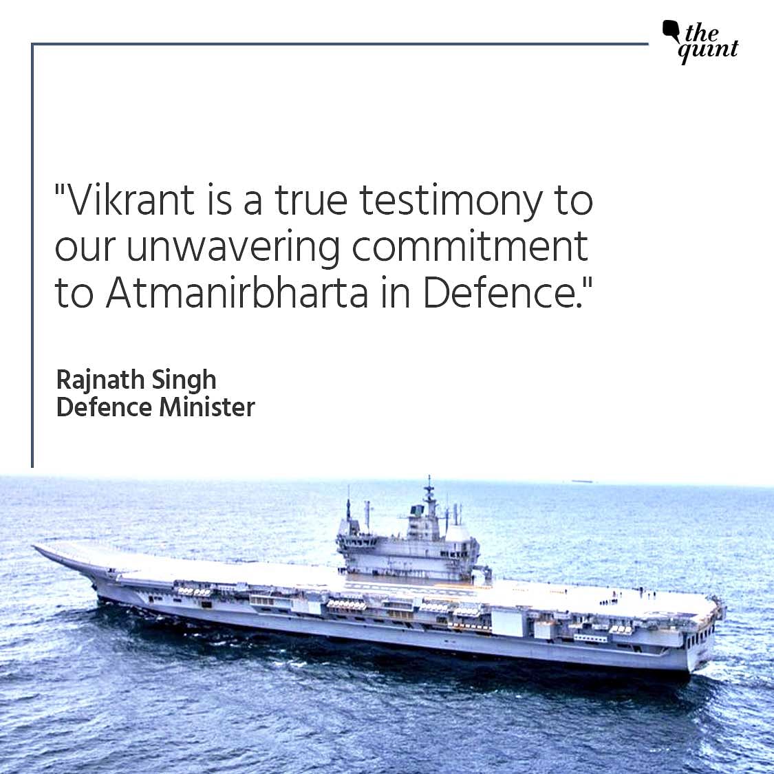Named after India's first aircraft carrier and Indian Navy's crown jewel from 1961-1997, 'Vikrant' is India's pride.
