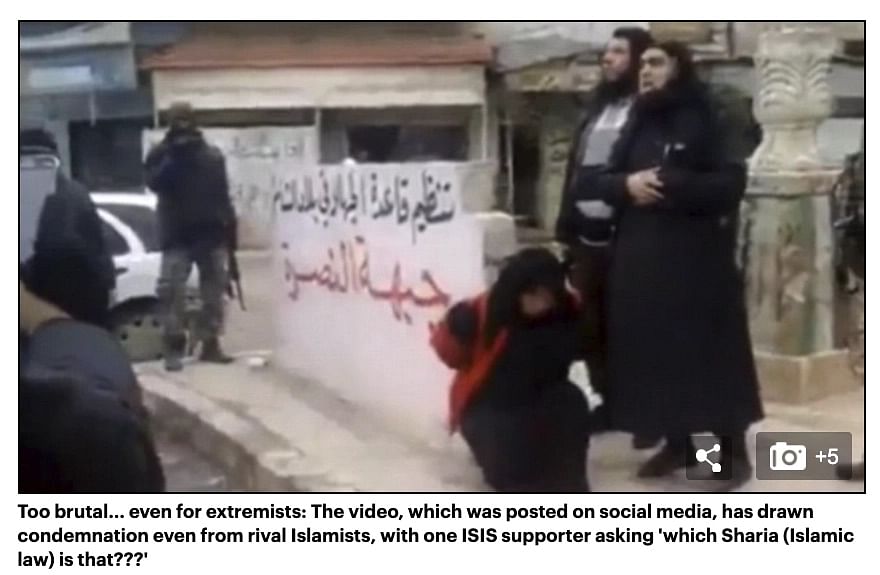 The video from 2015 shows the al-Nusra Front in Idlib Syria executing a woman and is not a recent Taliban incident.