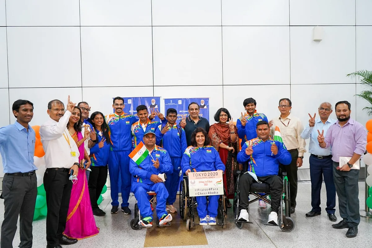 Photos: First Indian Paralympic Contingent Leaves For Tokyo Ahead of the Games