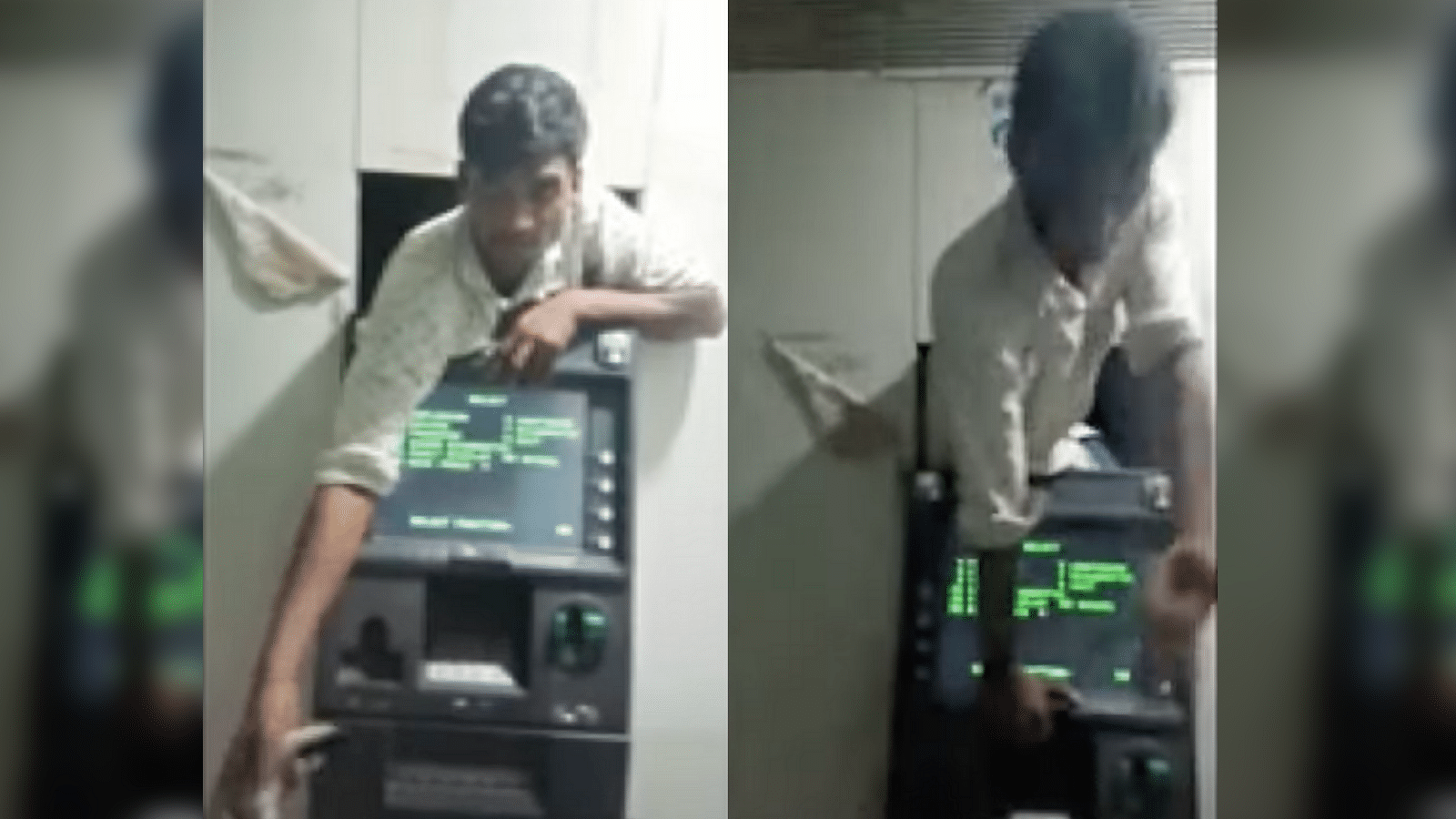 <div class="paragraphs"><p>Thief gets stuck between ATM and wall.</p></div>