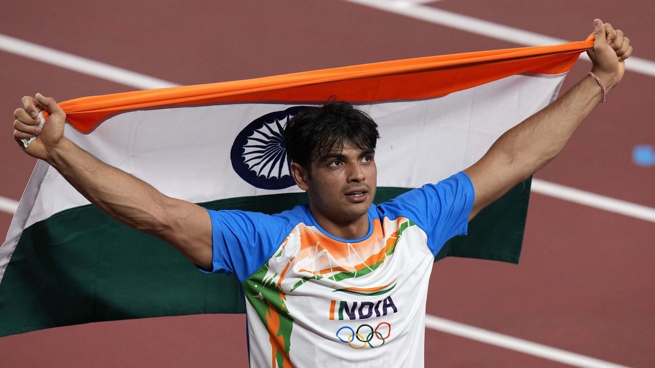 <div class="paragraphs"><p>India's Golden Boy: Neeraj Chopra celebrates after winning a gold medal</p></div>