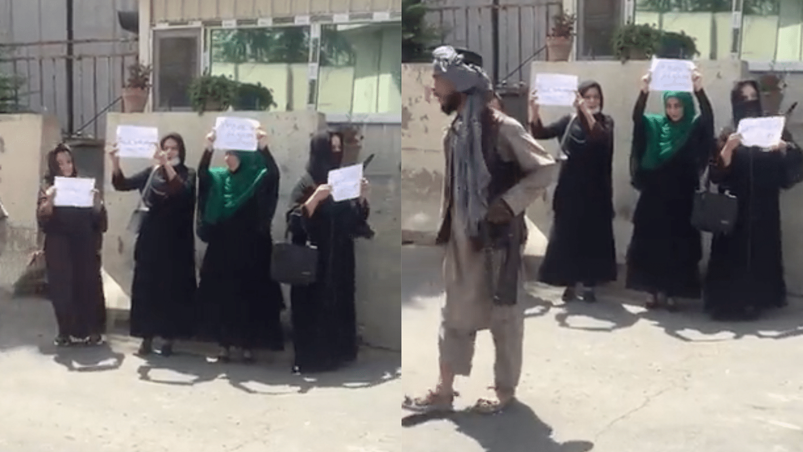 <div class="paragraphs"><p>Afghan women protest in Kabul against the Taliban.</p></div>