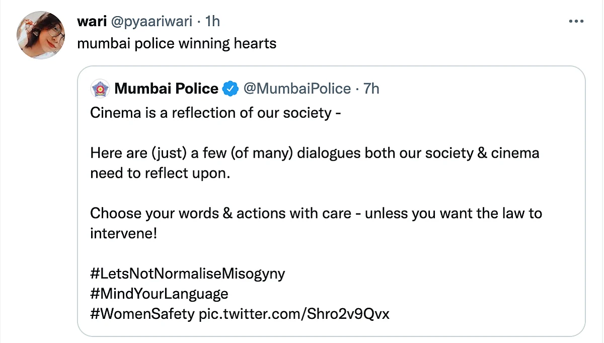 ‘Let’s Not Normalize Misogyny’: Mumbai Police’s Latest Post Wins Hearts