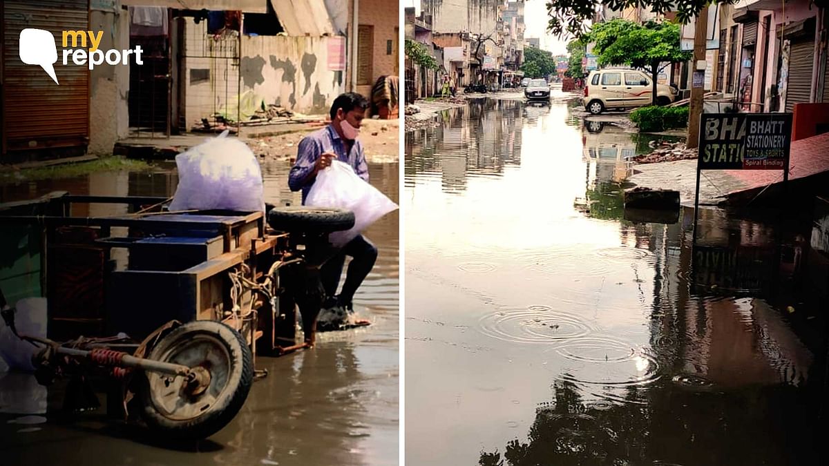 Even After 24 Hrs, Waterlogged Roads Near My Shop in Ghaziabad's Loni