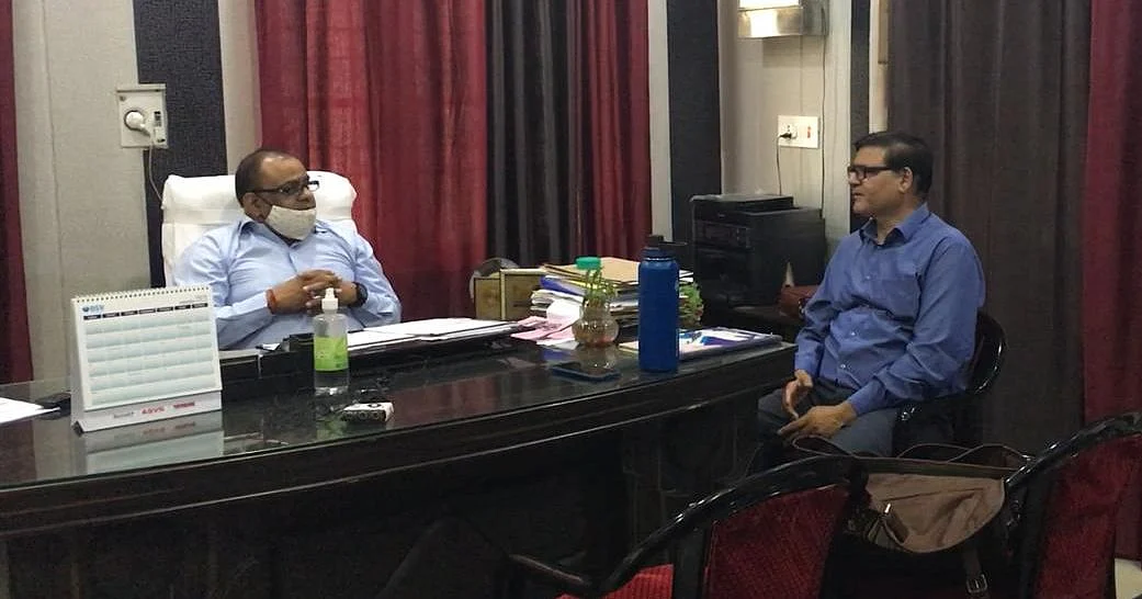 <div class="paragraphs"><p>Chief Medical Officer Dinesh Kumar in his office in Baghpat. He explained the various steps being taken across the district to monitor the spread of the disease.</p></div>