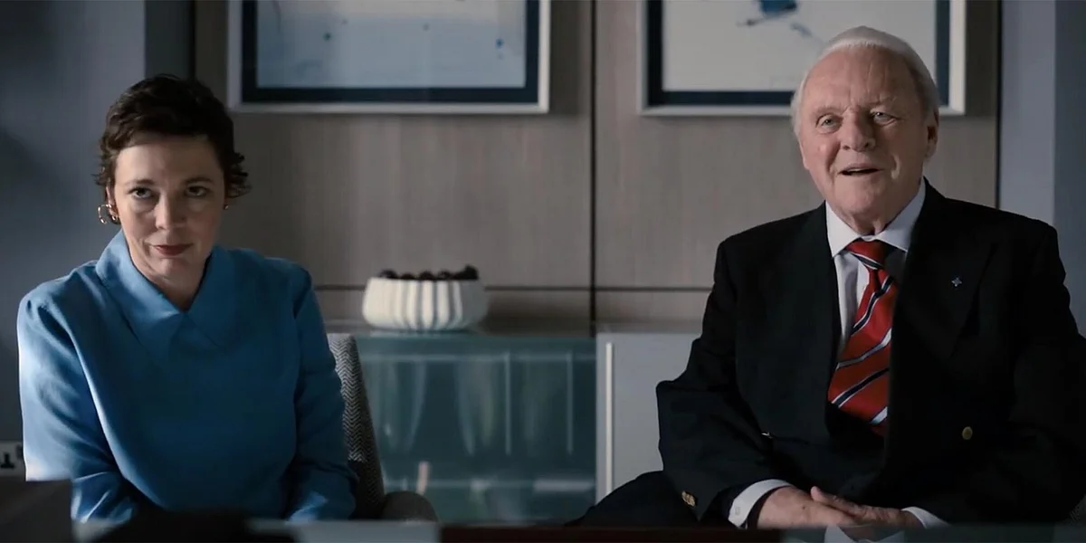 <div class="paragraphs"><p>Anthony Hopkins and Olivia Colman in a still from <em>The Father</em>.</p></div>