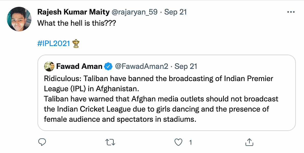 ‘Ridiculous, Awful’: Twitter Reacts as Taliban Bans IPL Telecast in Afghanistan