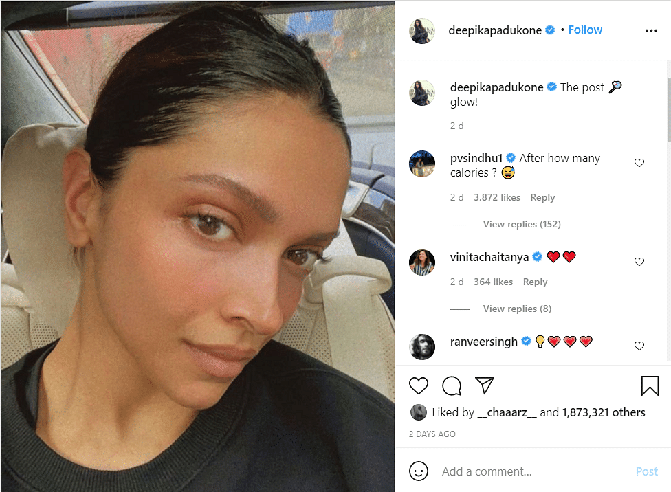 Ranveer Singh commented under Deepika Padukone's post that he was 'attacked by FOMO'.