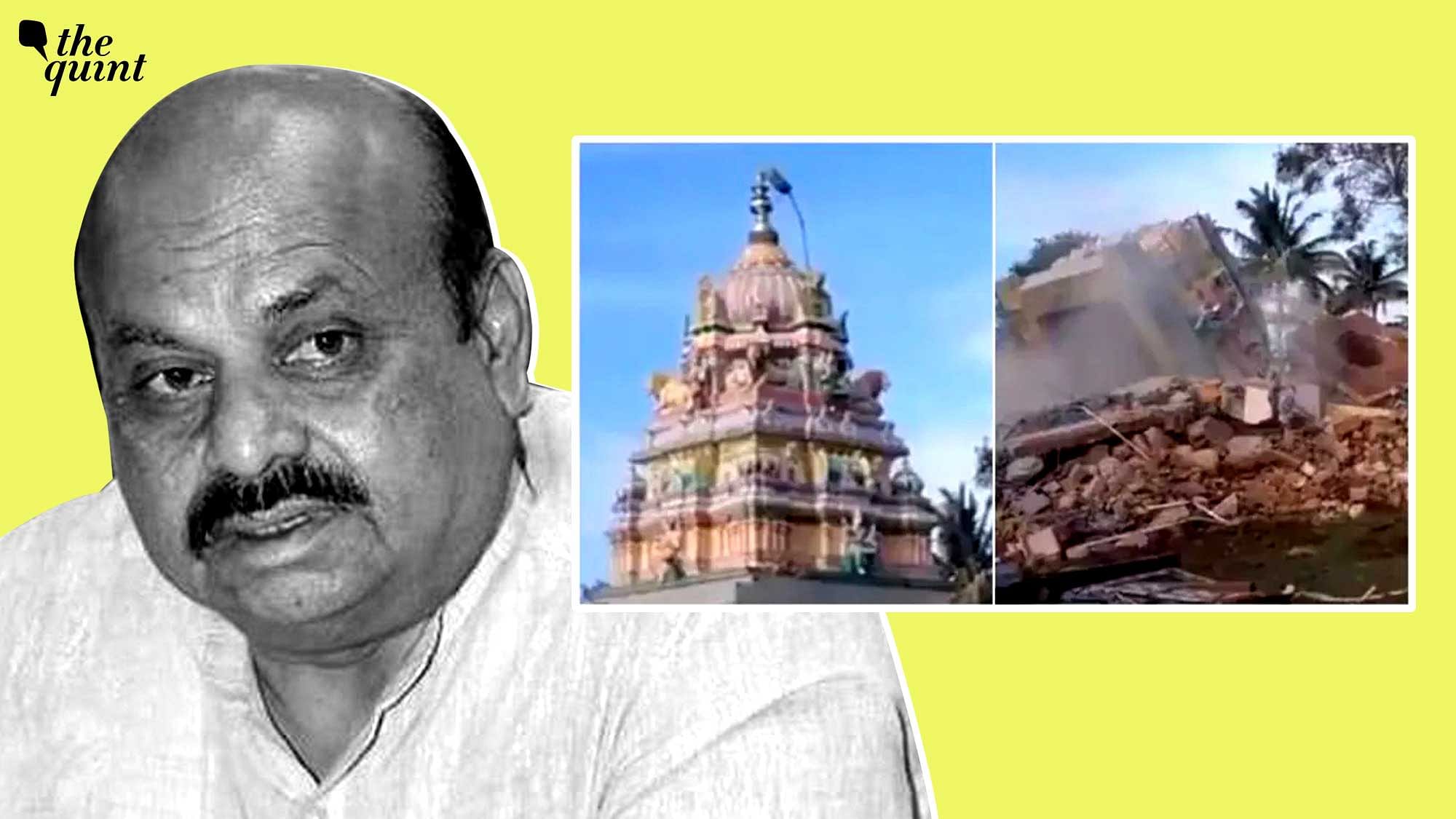 <div class="paragraphs"><p>On 11 September, the Basavaraj Bommai government demolished a temple at Nanjangud taluk of Mysuru district to comply by a 2009 Supreme Court order.</p></div>