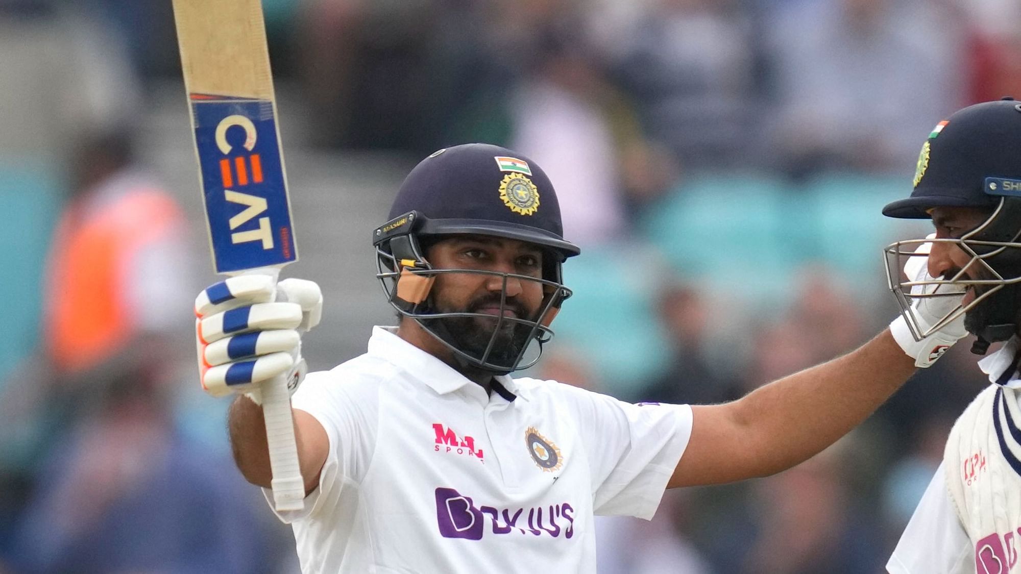 <div class="paragraphs"><p>Rohit Sharma scored a century on Day 3 of the fourth Test against England at The Oval.</p></div>
