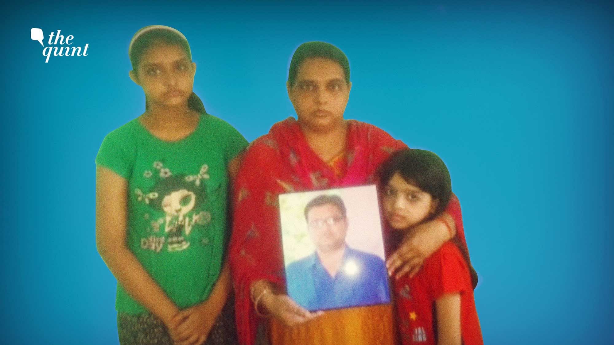 <div class="paragraphs"><p>Family of Brijesh Kumar Tripathi, a UP govt teacher, who died of Covid-19 in April 2021.</p></div>