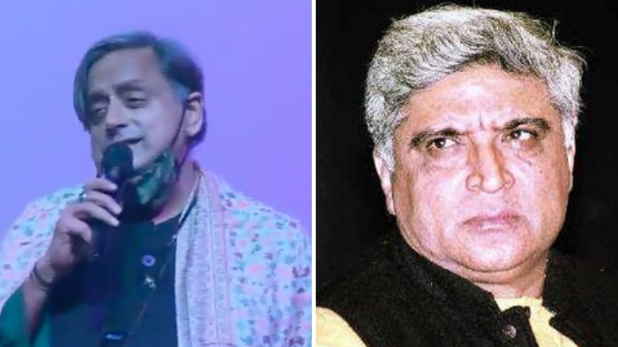 <div class="paragraphs"><p>Javed Akhtar has something to say about Shashi Tharoor's singing skills.</p></div>
