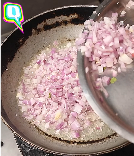<div class="paragraphs"><p>After the oil is hot enough, add chopped onions.</p></div>