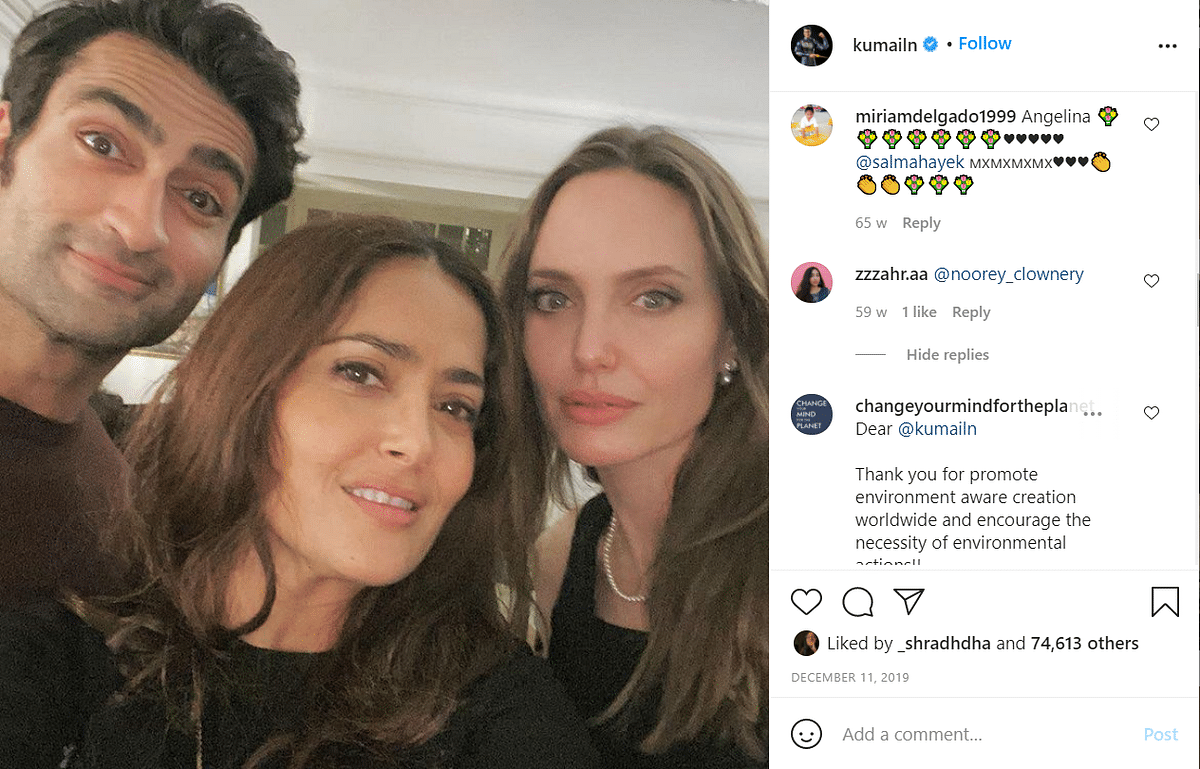 Kumail Nanjiani added that Angelina Jolie wouldn't 'go back to her trailer' during the film's shoot.