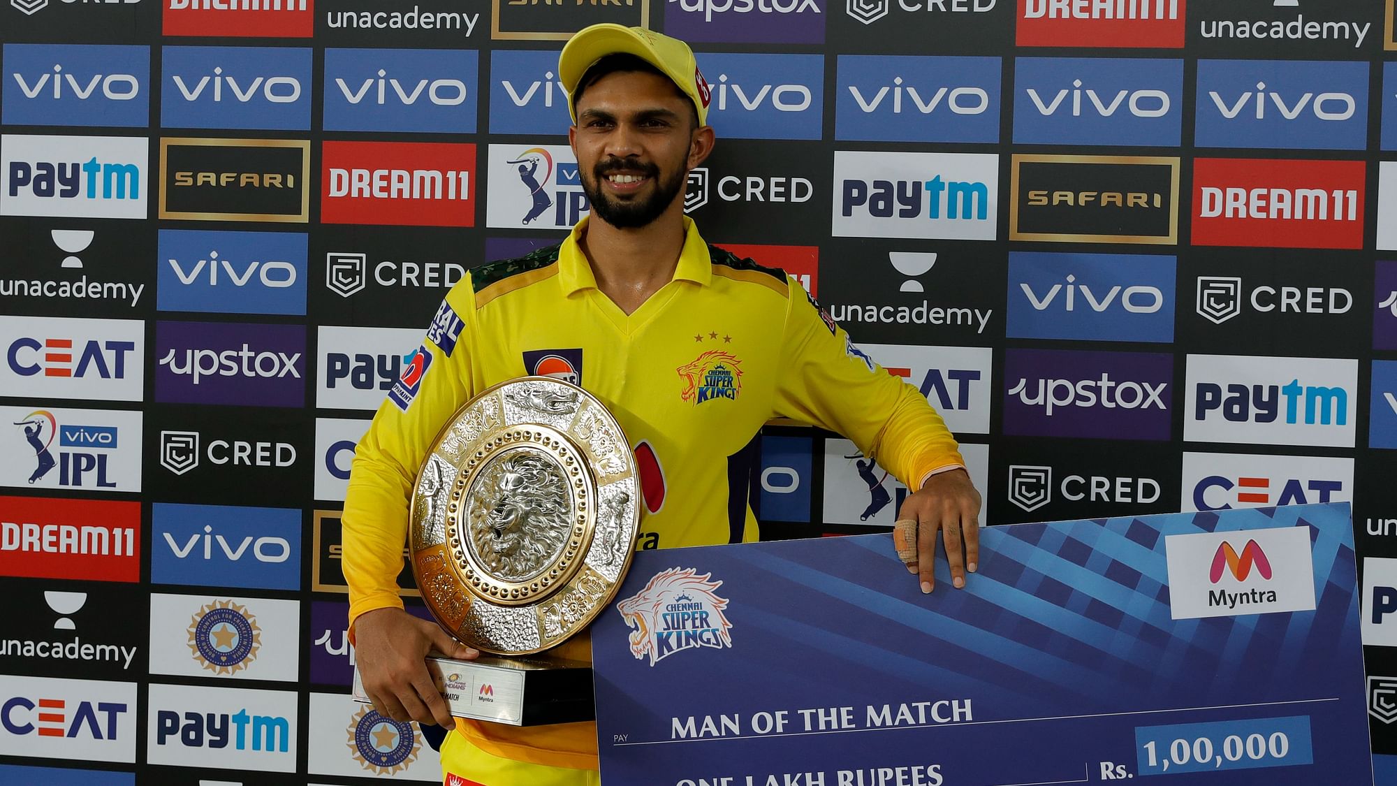 <div class="paragraphs"><p>Ruturaj Gaikwad was named Man of the Match in Chennai's win over Mumbai in the IPL 2021 match on Sunday night.</p></div>
