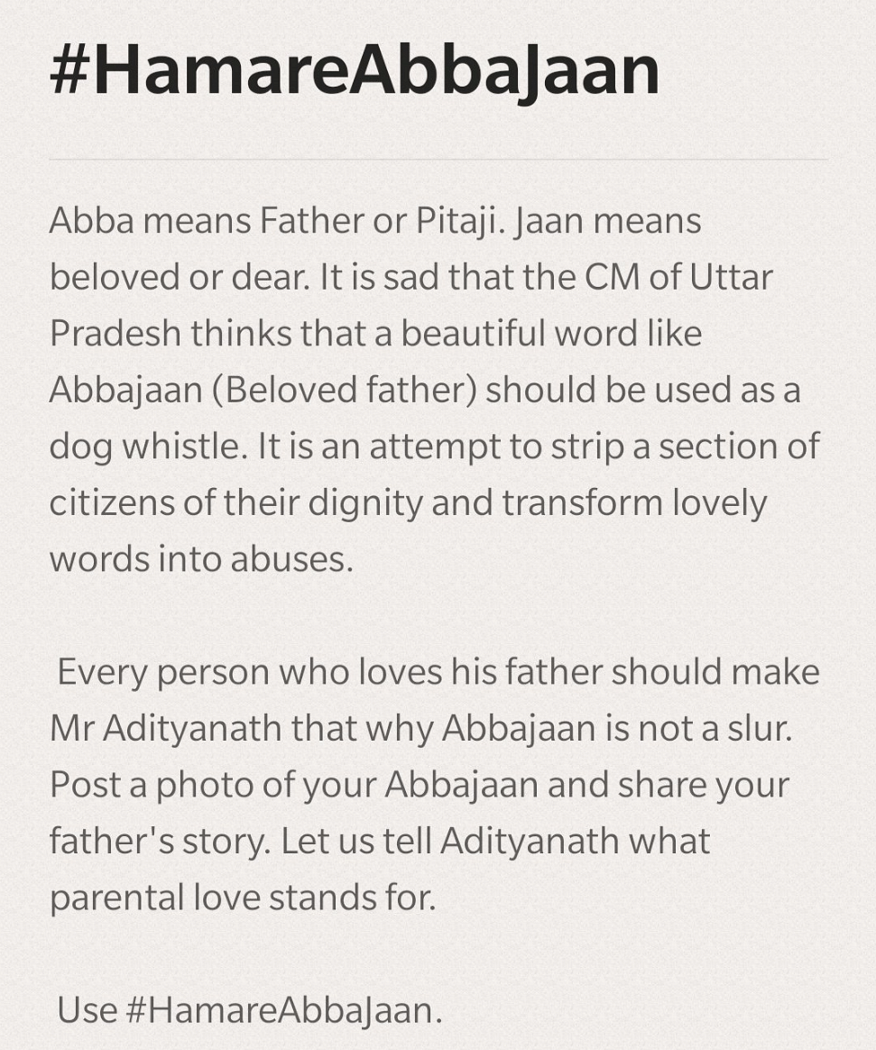 People posted a photo of their ‘Abbajaan’ and shared their stories to demonstrate “what parental love stands for".