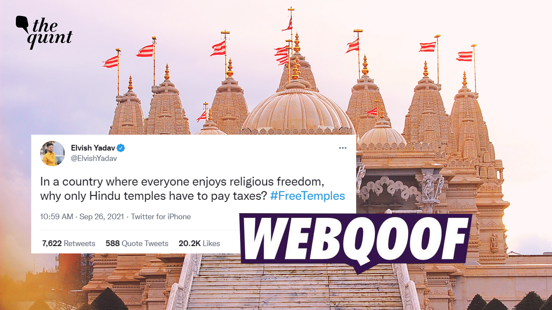 <div class="paragraphs"><p>Fact-Check | An incorrect claim stating that only temples in the country have to pay taxes is going viral.</p></div>