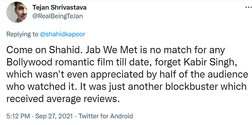 Shahid Kapoor Trolled On Twitter For Picking Kabir Singh Over Jab We Met