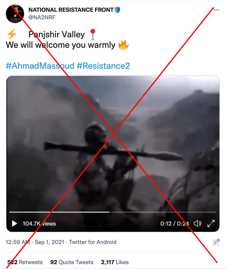 We could trace the video back to 2014, and is being falsely claimed to be from Panjshir Valley in Afghanistan.