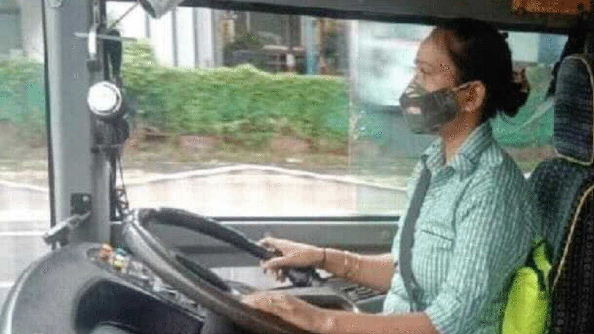 <div class="paragraphs"><p>Ritu Narwal, MP's first woman bus driver.</p></div>