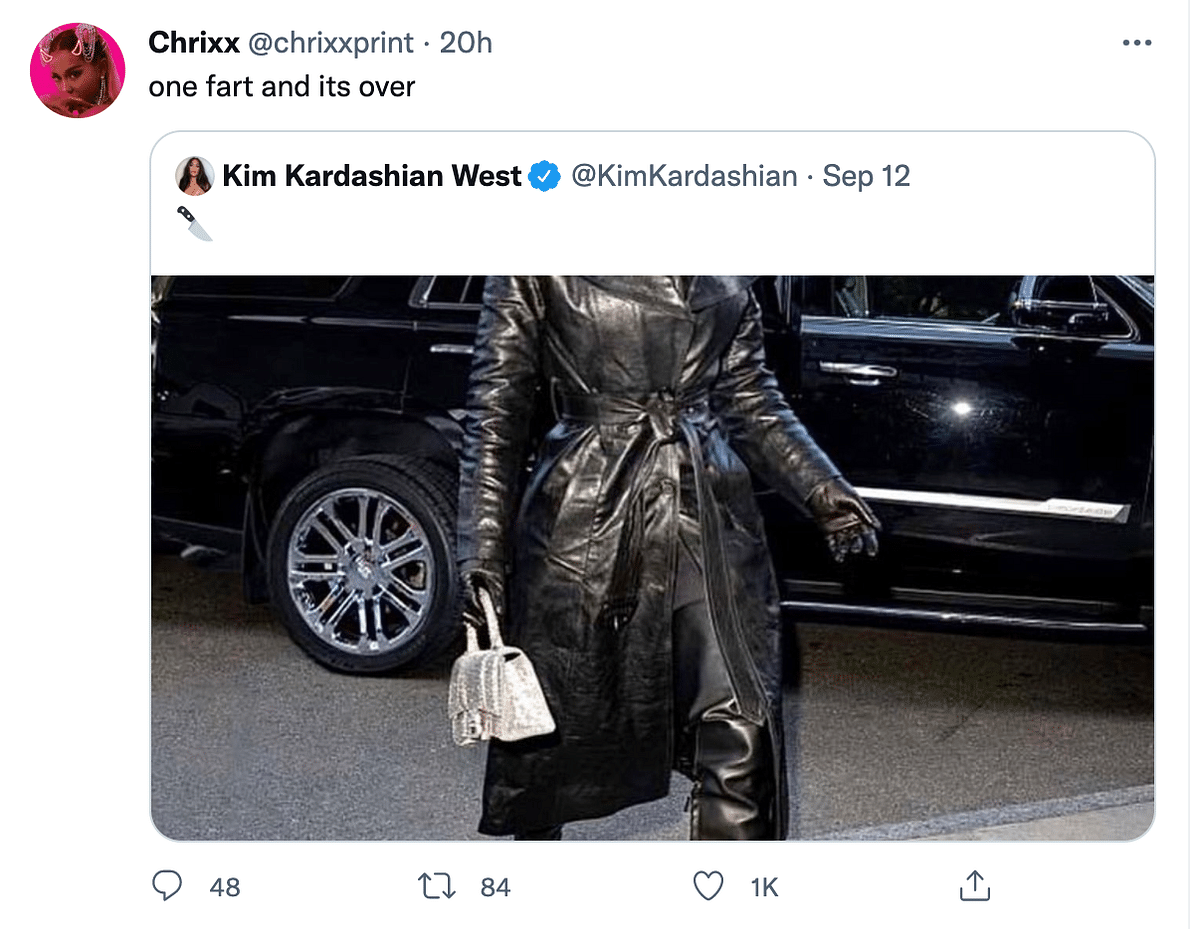 Kim Kardashian was spotted wearing a head-to-toe black bodysuit in New York.