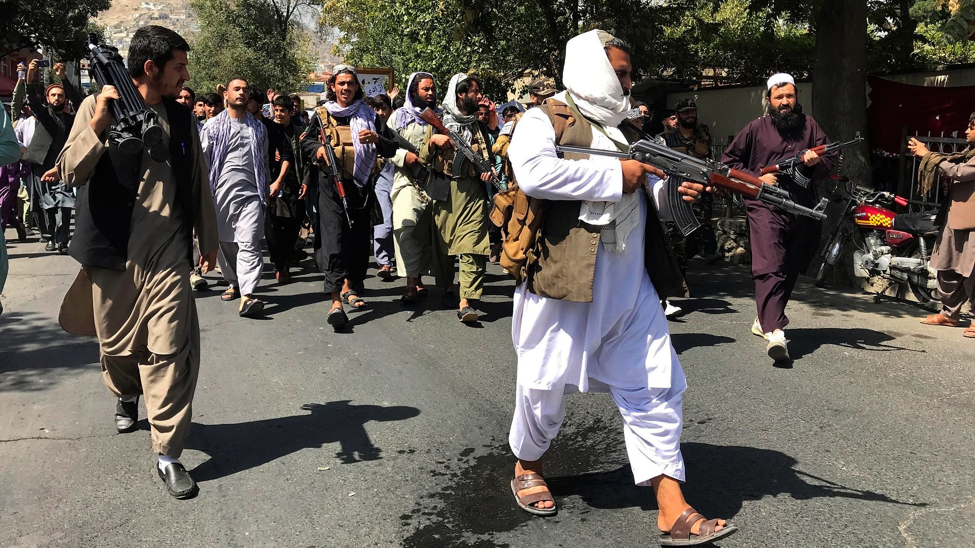 <div class="paragraphs"><p>Taliban soldiers  in Kabul on&nbsp; Tuesday.</p></div>