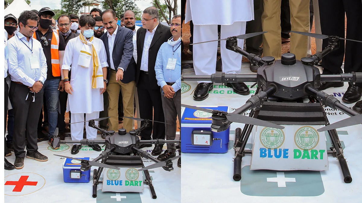 Telangana Launches Initiative To Deliver Meds, Vaccines to Remote Areas by Drone
