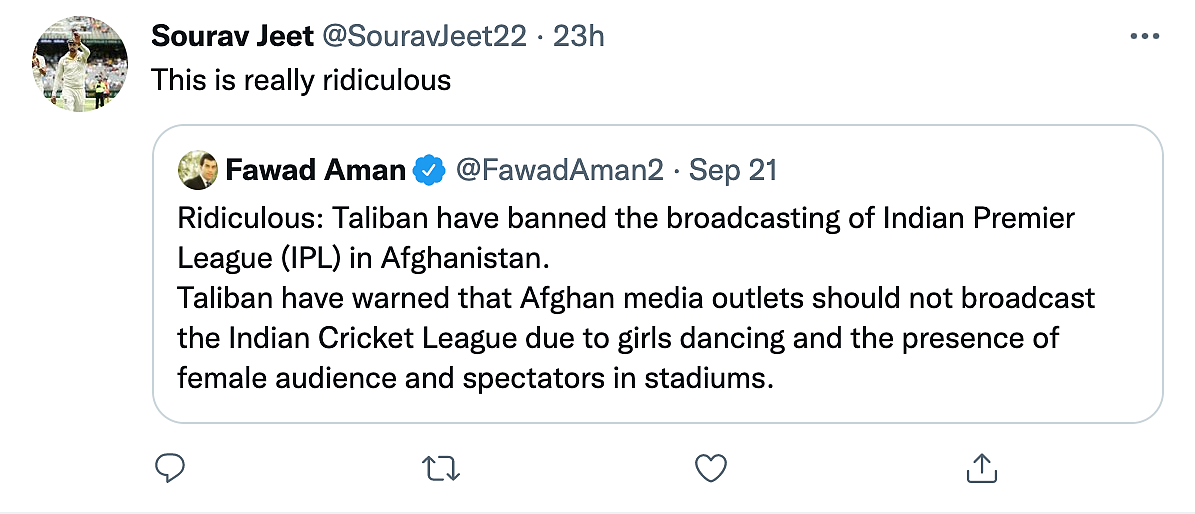 ‘Ridiculous, Awful’: Twitter Reacts as Taliban Bans IPL Telecast in Afghanistan