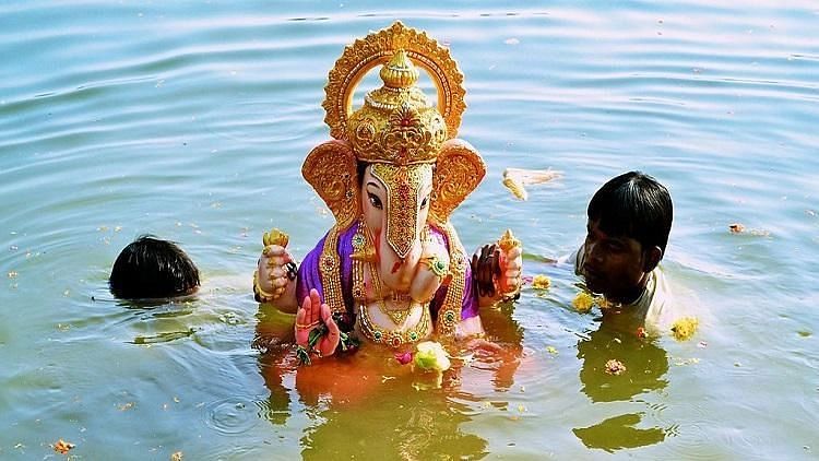 <div class="paragraphs"><p>Ganesh idols made of Plaster of Paris (PoP) allowed to be immersed in Hussain Sagar Lake in Hyderabad for last time.</p></div>