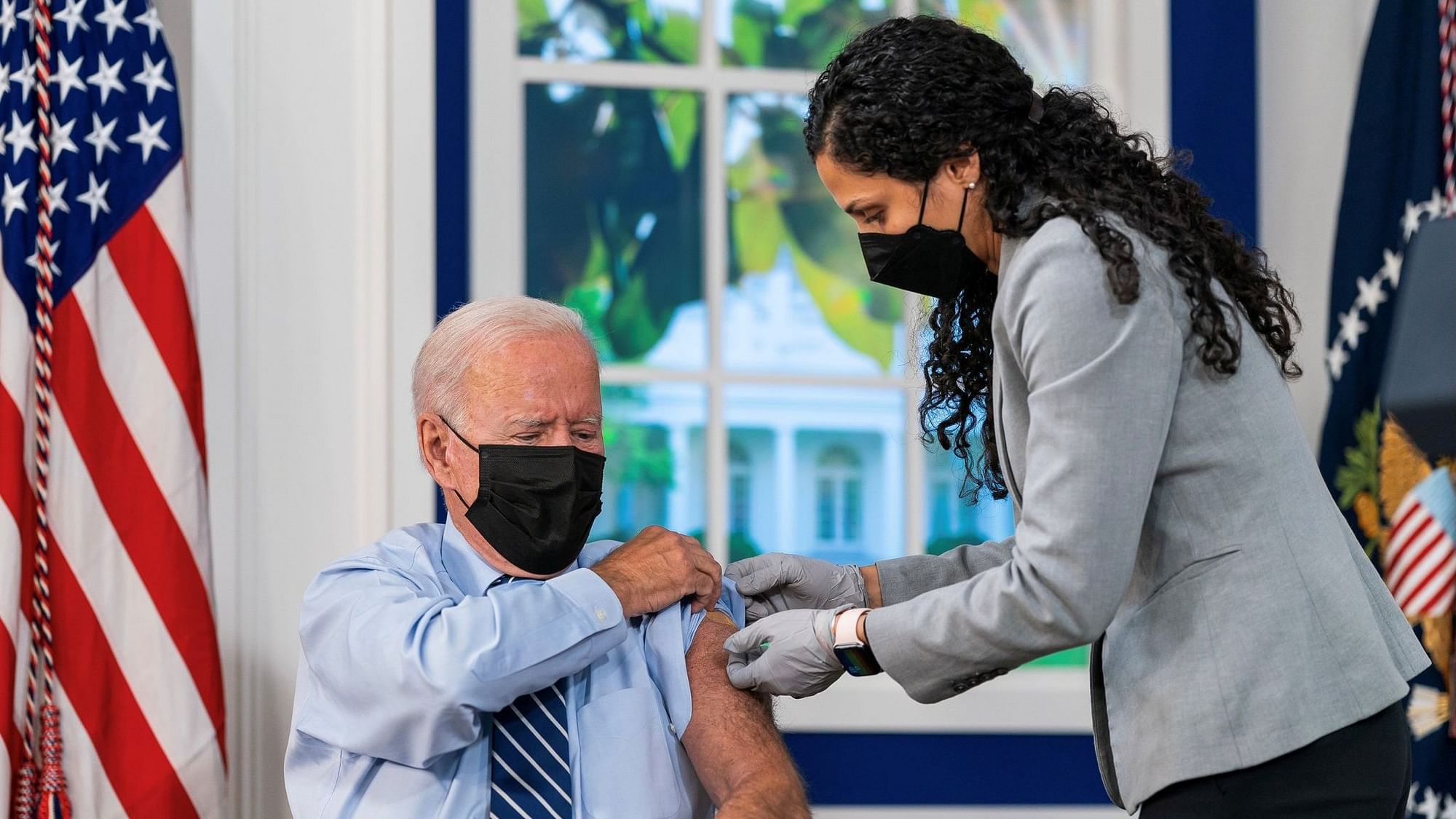 <div class="paragraphs"><p>US President Joe Biden on Monday received his COVID-19 vaccine booster shot on camera at the White House.</p></div>