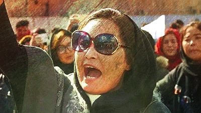 <div class="paragraphs"><p>Afghan women protesting for equal rights and representation in new Taliban government in Kabul.</p></div>