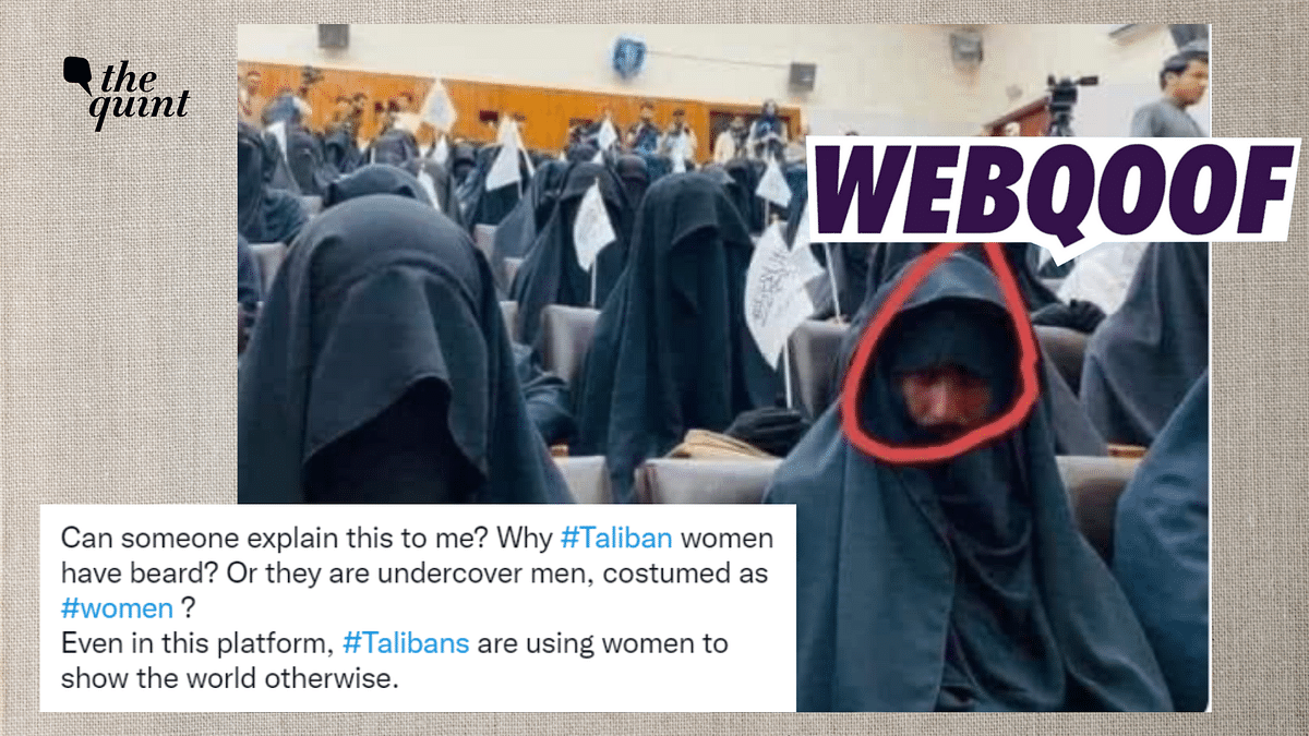 Morphed Image Shared to Claim Men Attended Pro-Taliban Gathering in Burqas
