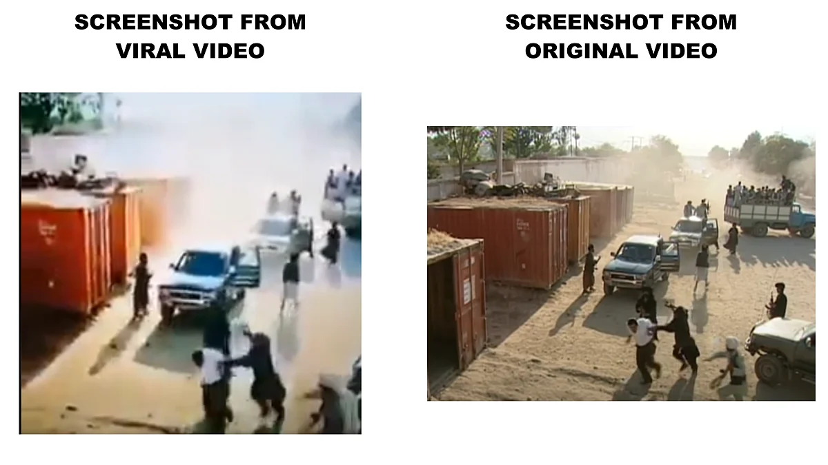 <div class="paragraphs"><p>A comparison of the viral video with screenshots from the movie.</p></div>
