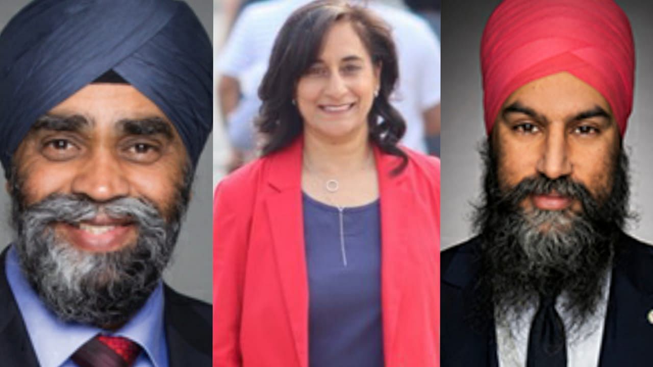 <div class="paragraphs"><p>Harjit Sajjan, Anita Anand, and Jagmeet Singh Dhadiwal are Indo-Canadian politicians seeking re-election in the September elections.&nbsp;</p></div>