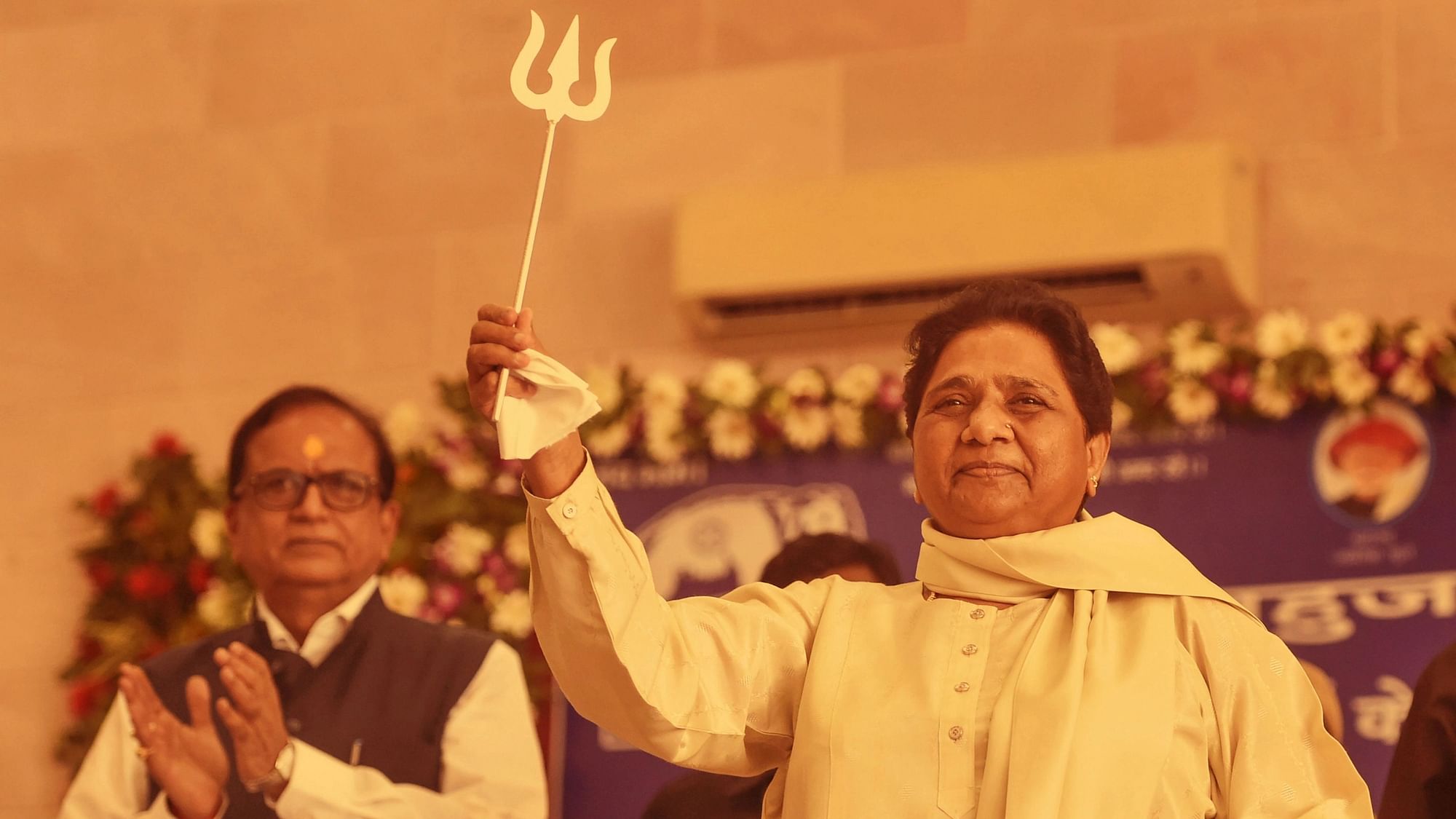 <div class="paragraphs"><p>BSP chief Mayawati at the 'Prabuddh Sammelan' on 7 September.</p></div>