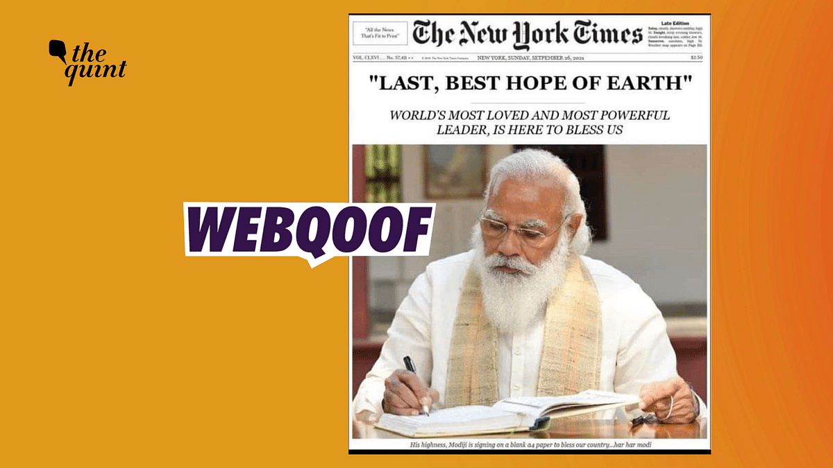 Photoshopped Image of NYT Front Page Praising PM Modi Goes Viral