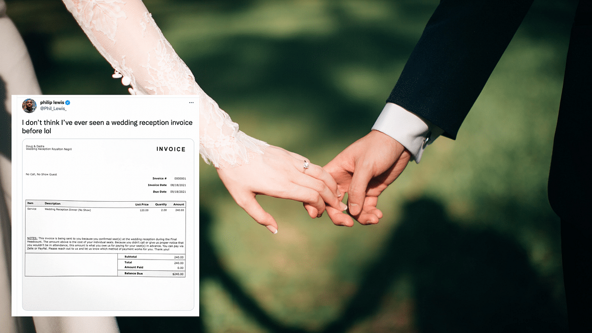 Couple Sends $240 Invoice to Guests Who Skipped Their Wedding, Post Goes Viral