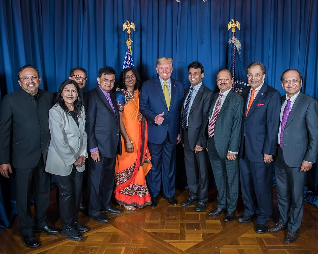 <div class="paragraphs"><p>Indian-American leaders with former US President Donald Trump.</p></div>