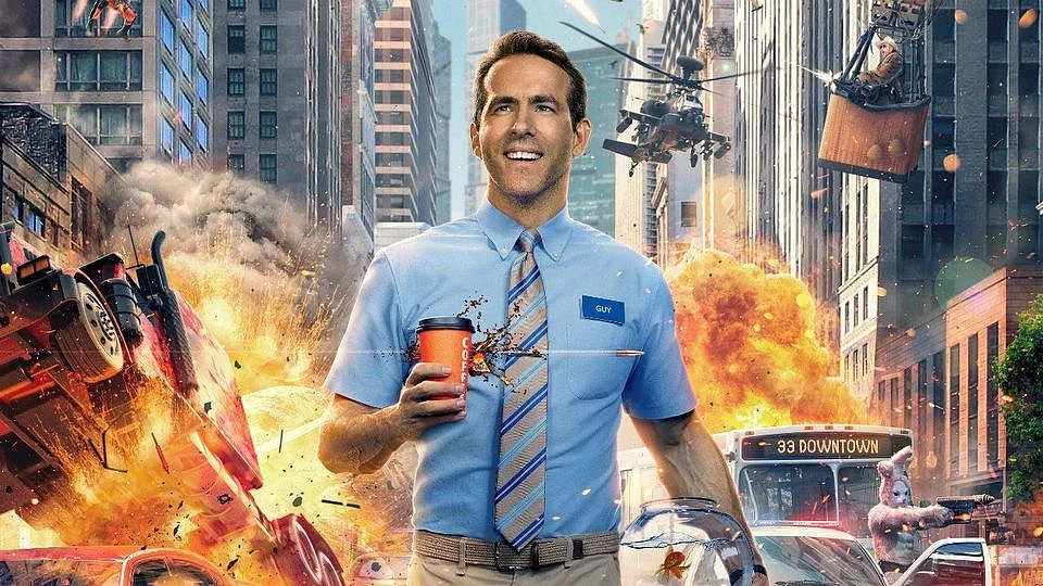 <div class="paragraphs"><p>Ryan Reynolds on the poster of <em>Free Guy.</em></p></div>