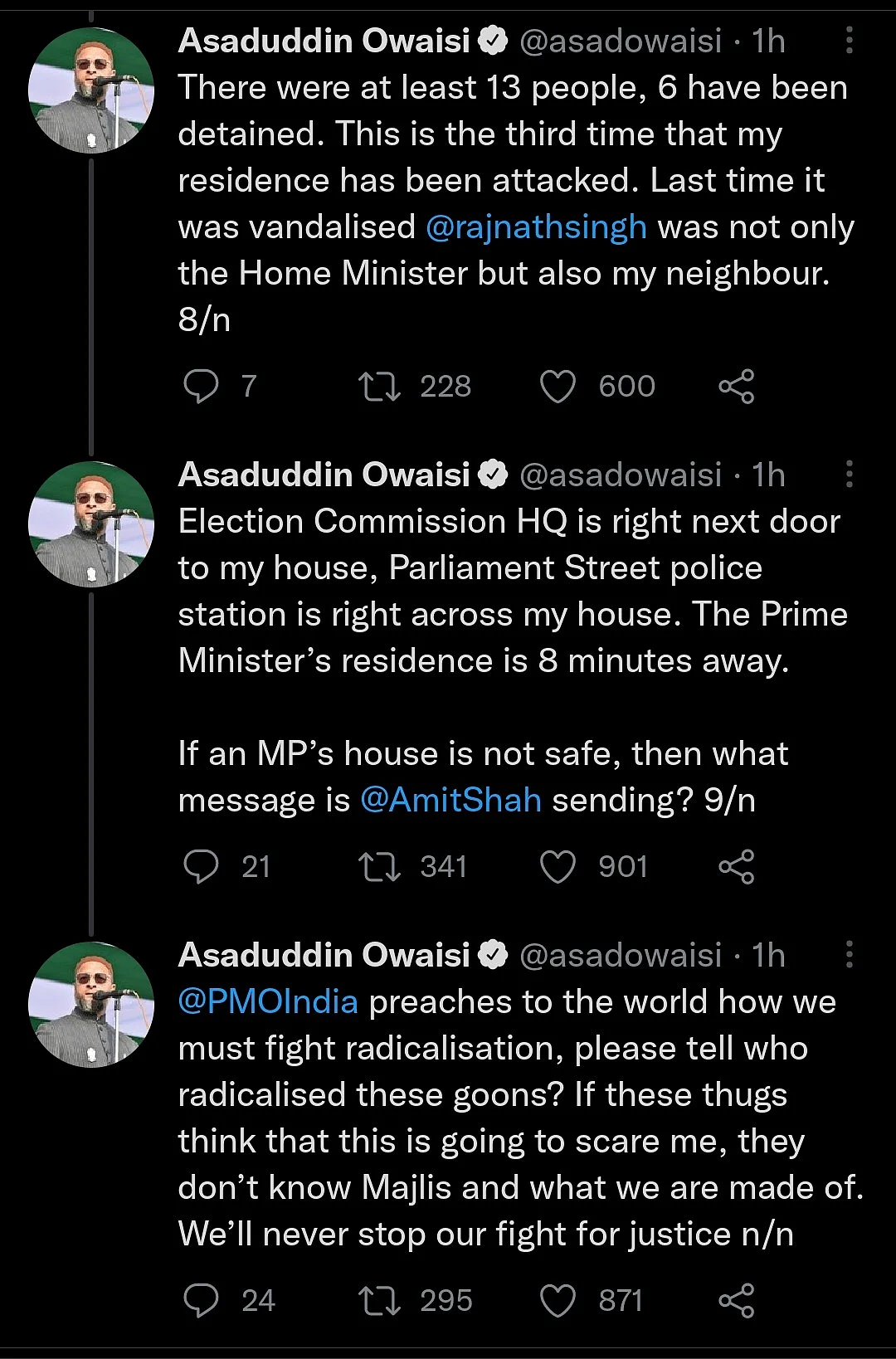'Who Radicalised Them?' Owaisi Asks After Hindu Sena Allegedly Attacks His Home