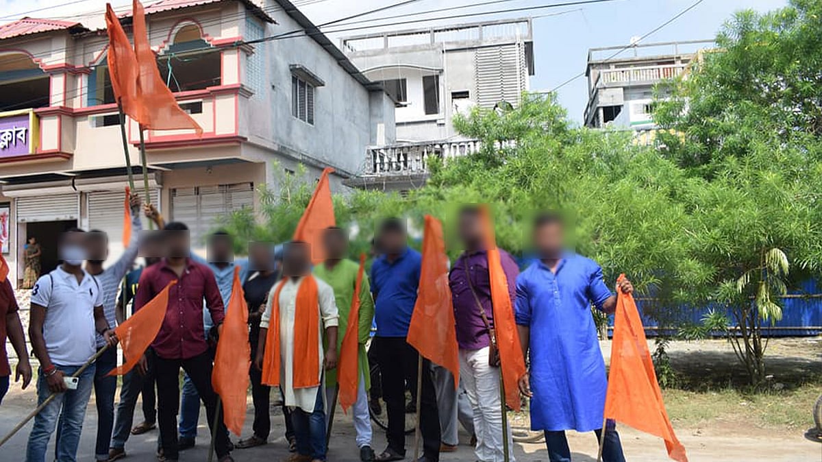 <div class="paragraphs"><p>Group of local leaders at the protest rally in Udaipur, Tripura</p></div>