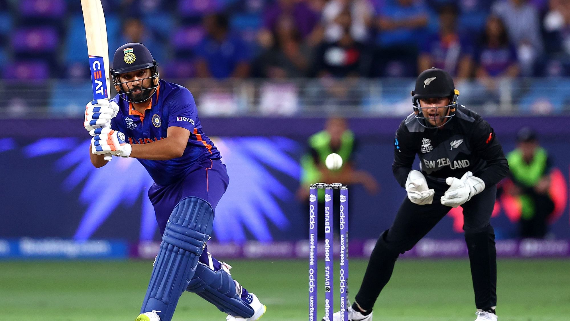 <div class="paragraphs"><p>Rohit Sharma in action against New Zealand.&nbsp;</p></div>