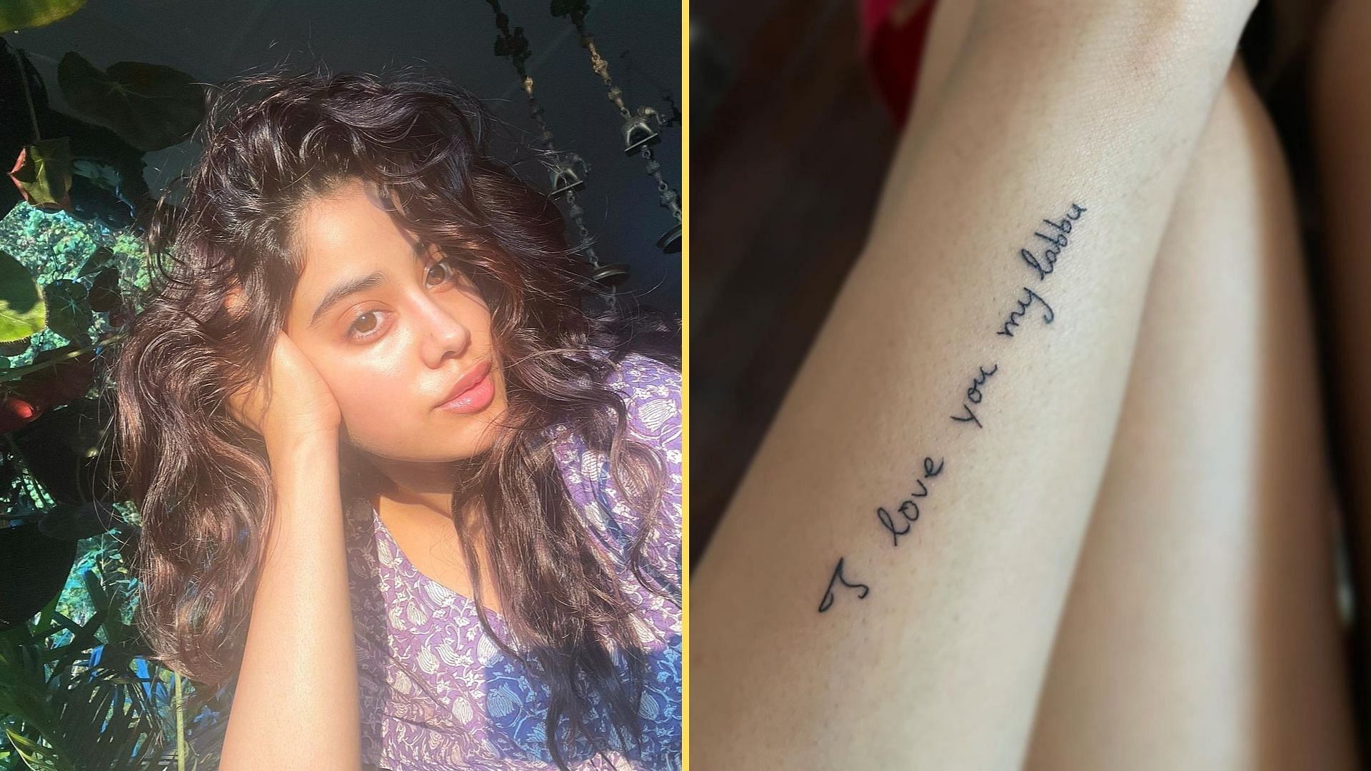 <div class="paragraphs"><p>Janhvi gets a tattoo of a note written by Sridevi for her.</p></div>