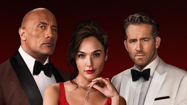 <div class="paragraphs"><p>Dwayne 'The Rock' Johnson, Gal Gadot, and Ryan Reynolds in the poster for Netflix's&nbsp;<em>Red Notice.</em></p></div>