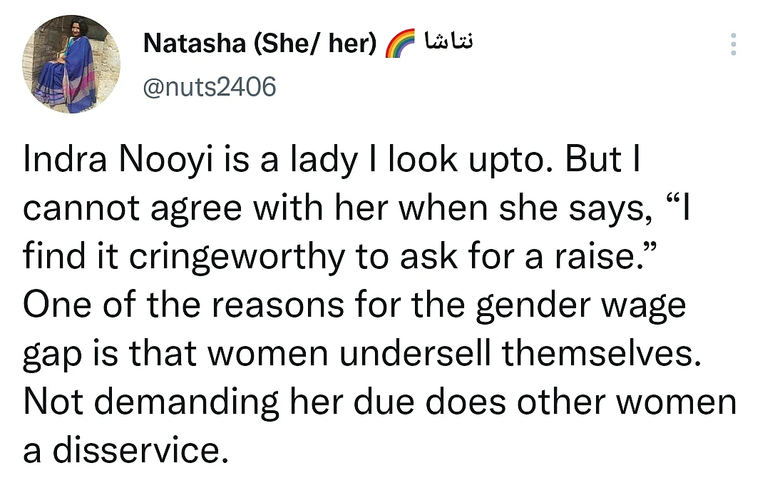 'Privileged': Twitter Hits Back After Nooyi Says 'Cringeworthy' to Ask For Raise