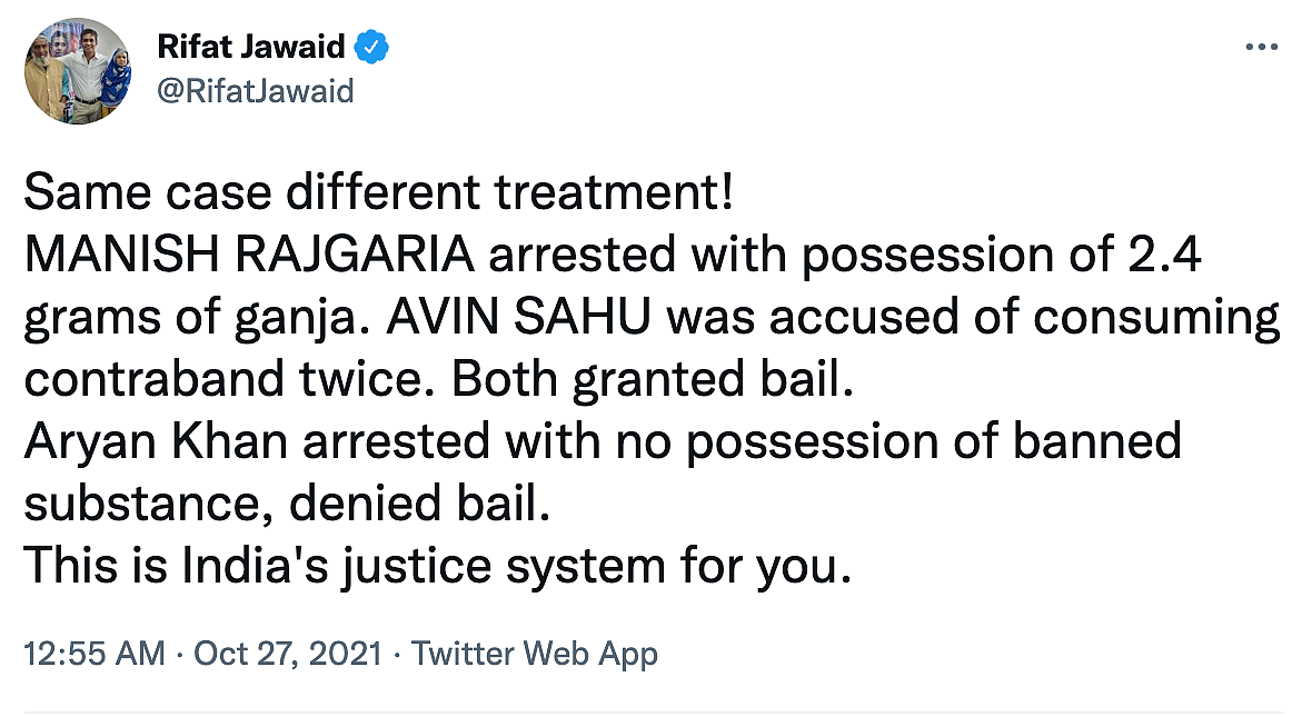 Twitter Calls Out “Hypocrisy” as Two Others Accused With Aryan Khan Get Bail